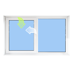 Окно двустворчатое поворотно-откидное, 2000*1200